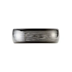 Bague Jourdan Homme Liorin Acier Bicolore Noir Et Blanc Tungstene