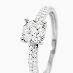 Bague Julia Ld Platine Blanc Diamant Synthétique