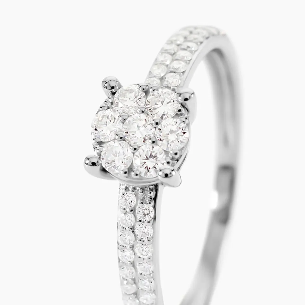 Bague Julia Ld Platine Blanc Diamant Synthétique