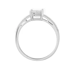 Bague Julia Or Blanc Diamant Synthetique