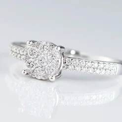 Bague Julia Or Blanc Diamant Synthetique
