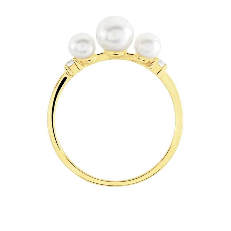 Bague Jwan Or Jaune Perle De Culture
