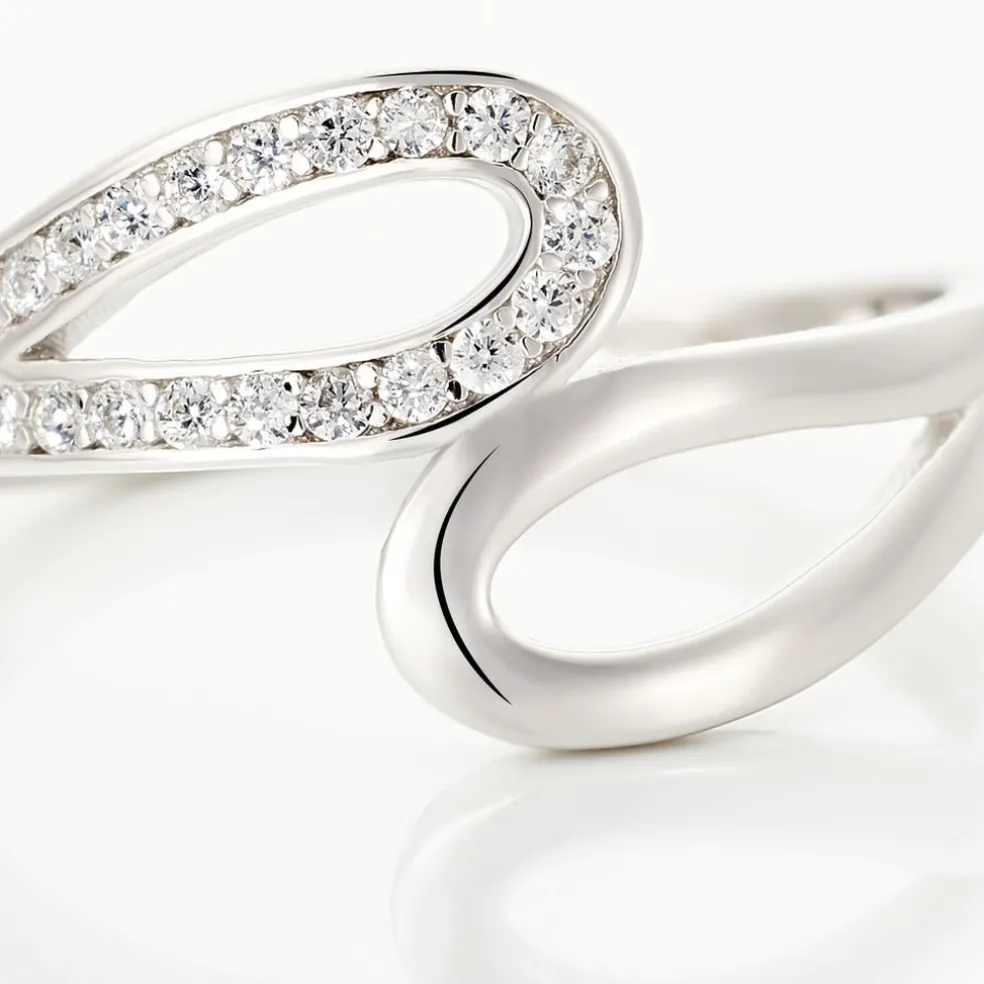 Bague Kali Argent Blanc Oxyde De Zirconium