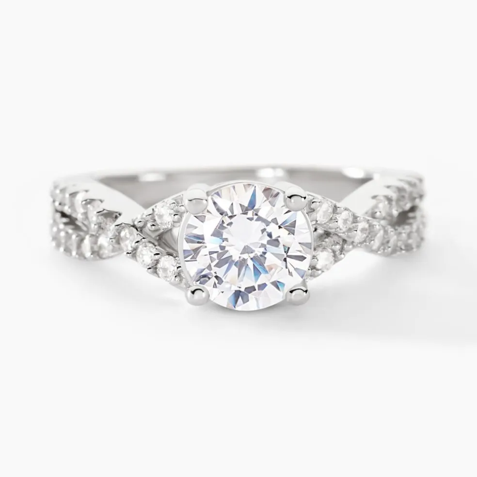 Bague Karin Argent Blanc Oxyde De Zirconium