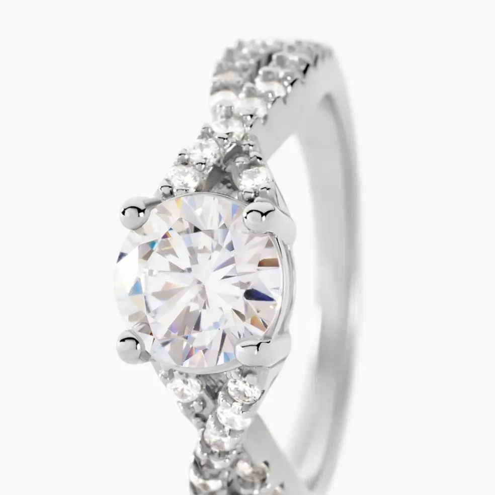 Bague Karin Argent Blanc Oxyde De Zirconium