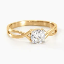 Bague Karlena Or Jaune Oxyde De Zirconium