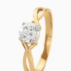 Bague Karlena Or Jaune Oxyde De Zirconium