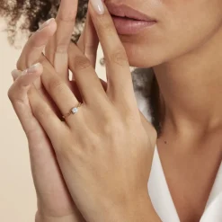 Bague Karlena Or Jaune Oxyde De Zirconium