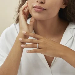 Bague Kaycee Argent Blanc Oxyde De Zirconium