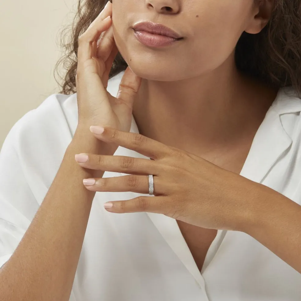 Bague Kaycee Argent Blanc Oxyde De Zirconium