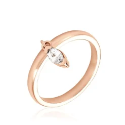 Bague Kenta Argent Rose Oxyde De Zirconium