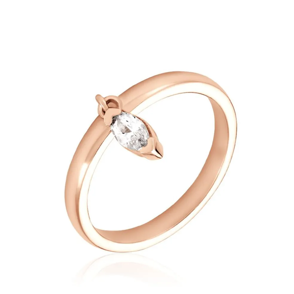 Bague Kenta Argent Rose Oxyde De Zirconium