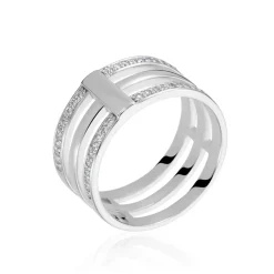 Bague Kirsten Argent Blanc Oxyde De Zirconium