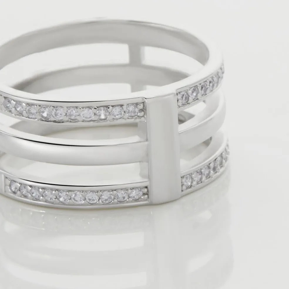 Bague Kirsten Argent Blanc Oxyde De Zirconium