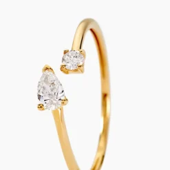 Bague Kirstin Or Jaune Diamant Synthétique