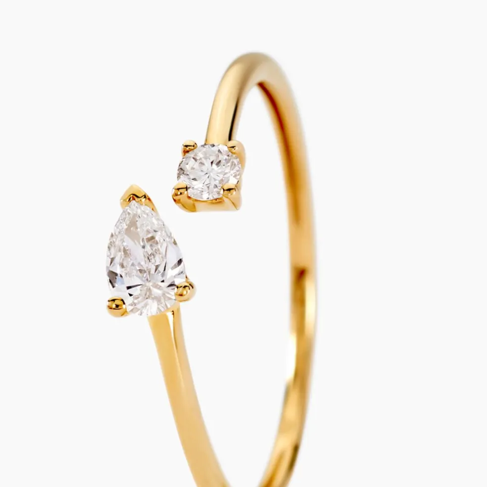 Bague Kirstin Or Jaune Diamant Synthétique