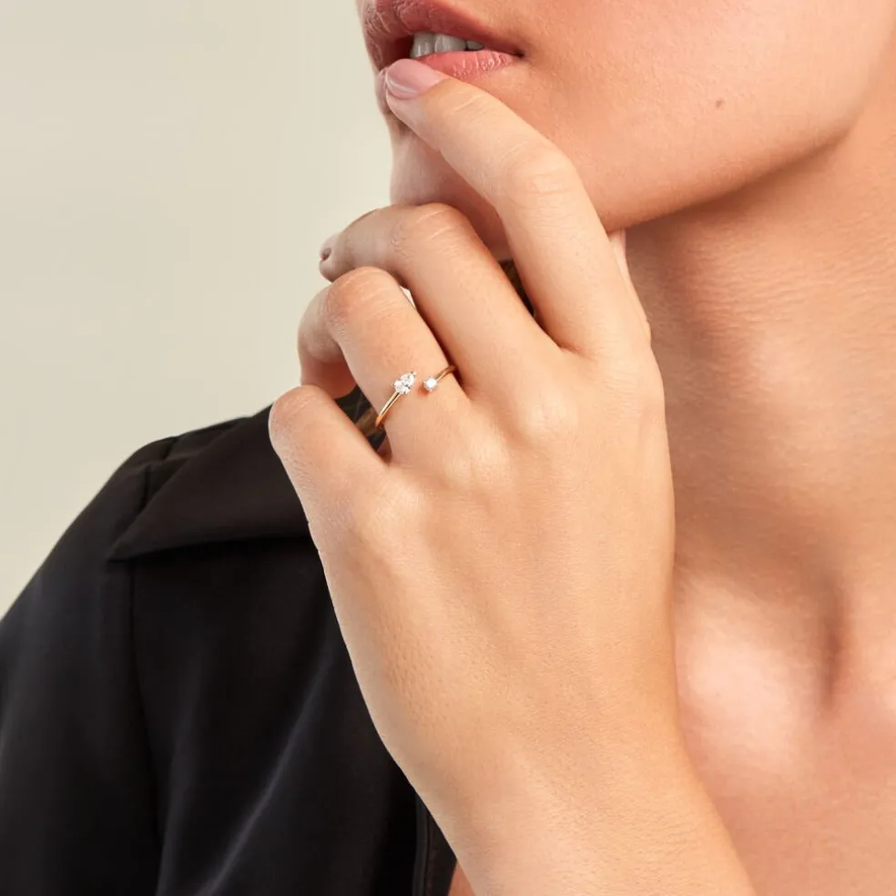 Bague Kirstin Or Jaune Diamant Synthétique