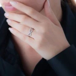 Bague Klothilda Or Blanc Oxyde De Zirconium