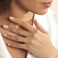 Bague Klothilda Or Blanc Oxyde De Zirconium