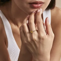 Bague Kurt Plaqué Or Jaune Oxyde De Zirconium