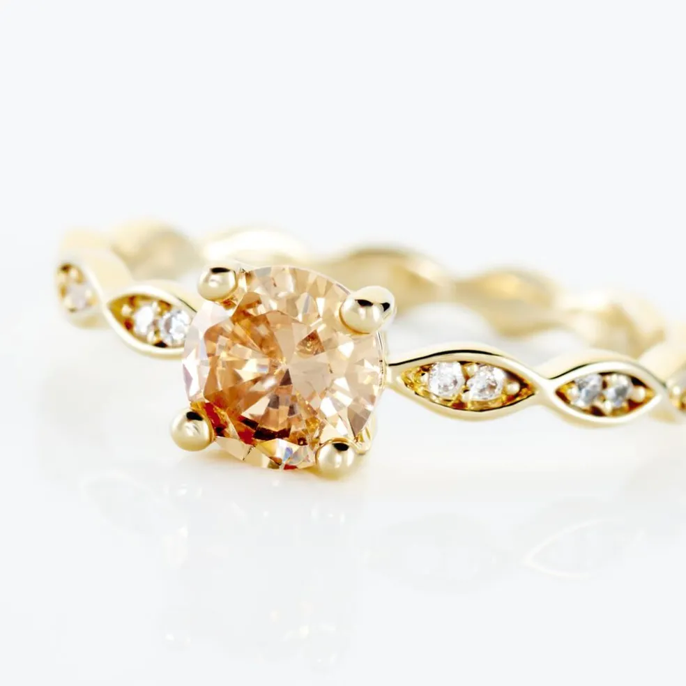 Bague Kurt Plaqué Or Jaune Oxyde De Zirconium