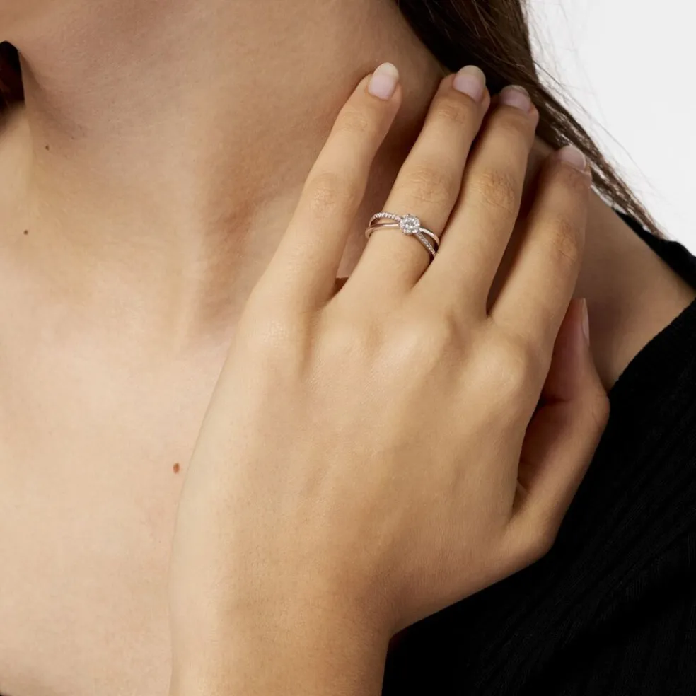 Bague Kuta Or Blanc Diamant