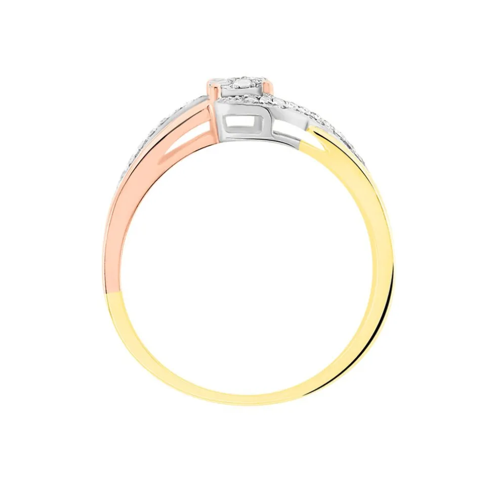 Bague Kyliane Or Tricolore Diamant