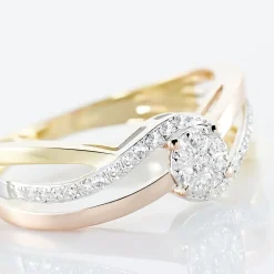 Bague Kyliane Or Tricolore Diamant
