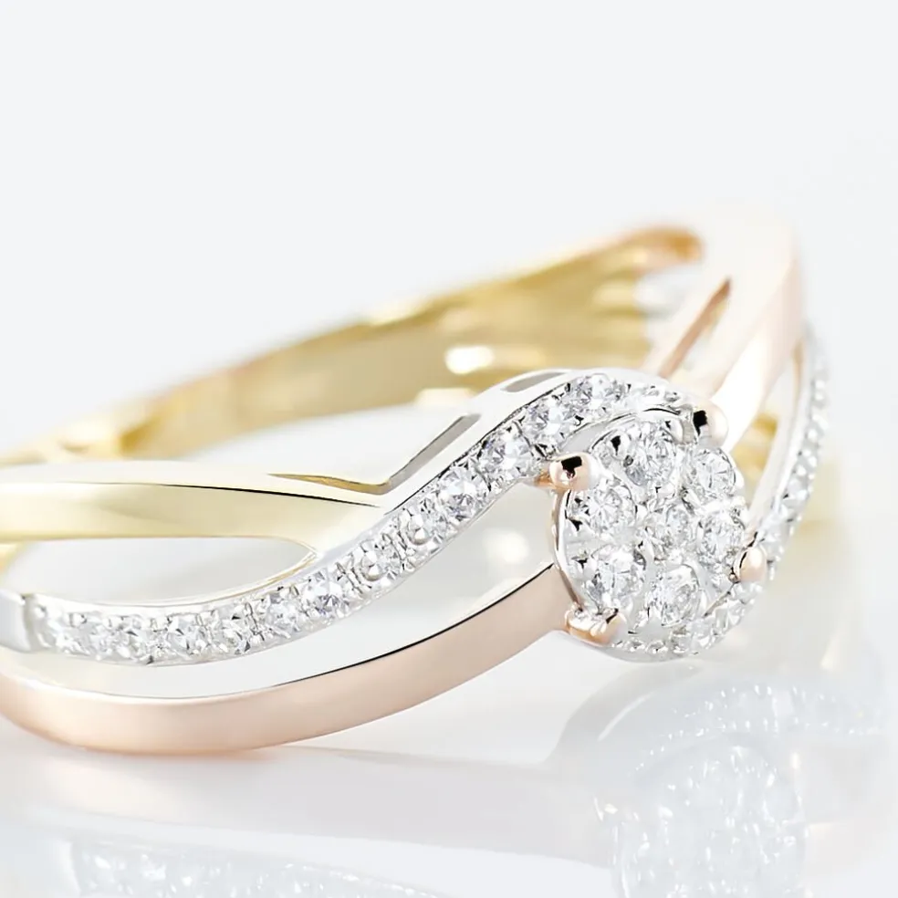 Bague Kyliane Or Tricolore Diamant