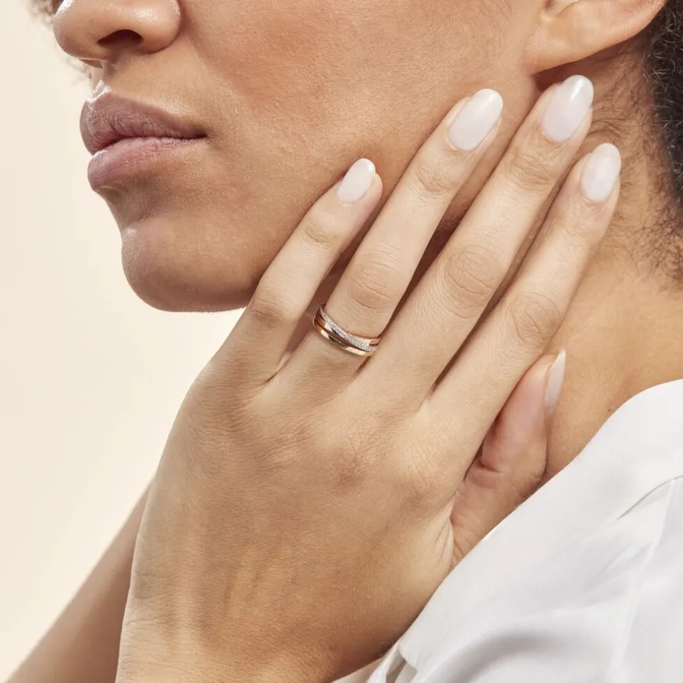 Bague Layan Or Tricolore Diamant