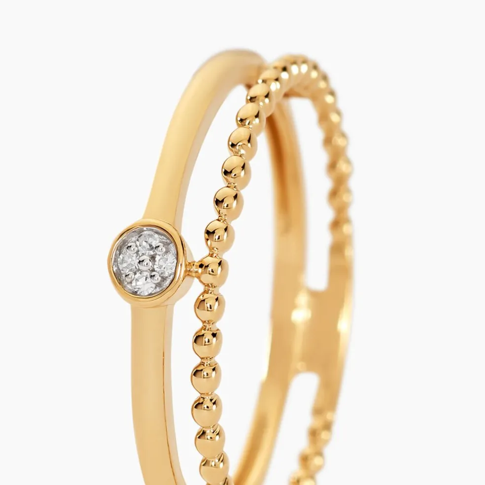 Bague Lazzaro Or Jaune Diamant