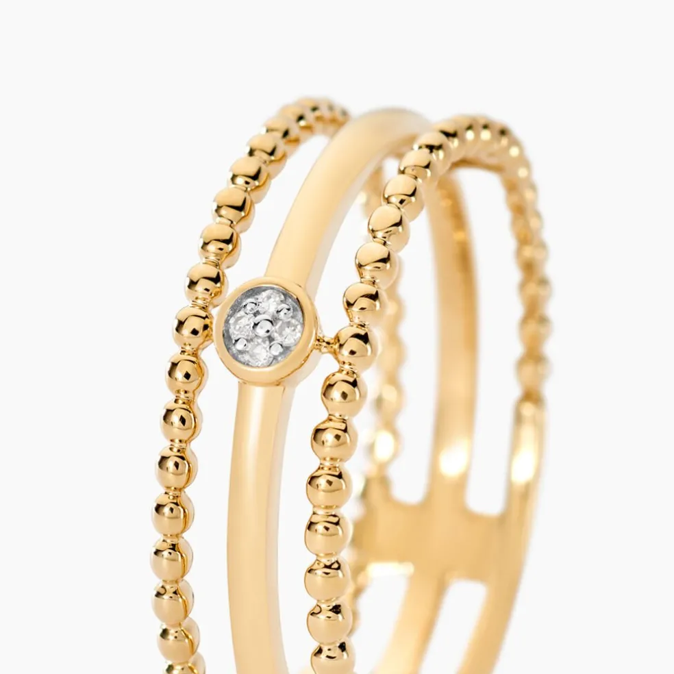 Bague Lazzaro Or Jaune Diamant