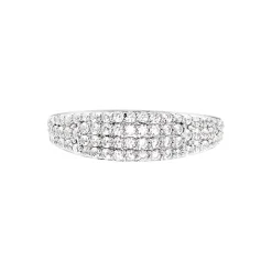 Bague Leanne Argent Blanc Oxyde De Zirconium