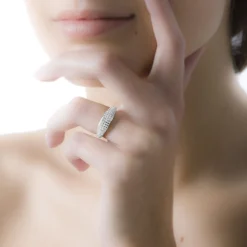 Bague Leanne Argent Blanc Oxyde De Zirconium