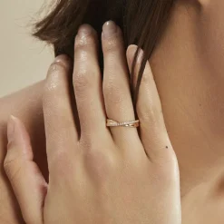 Bague Lia Plaqué Or Jaune Oxyde De Zirconium