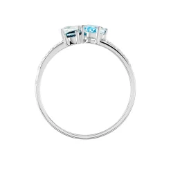 Bague Lilia Or Blanc Topaze