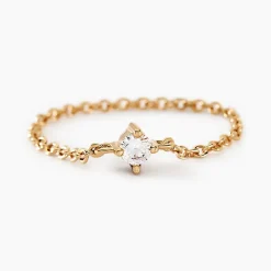 Bague Lilou Plaqué Or Doré Oxyde De Zirconium