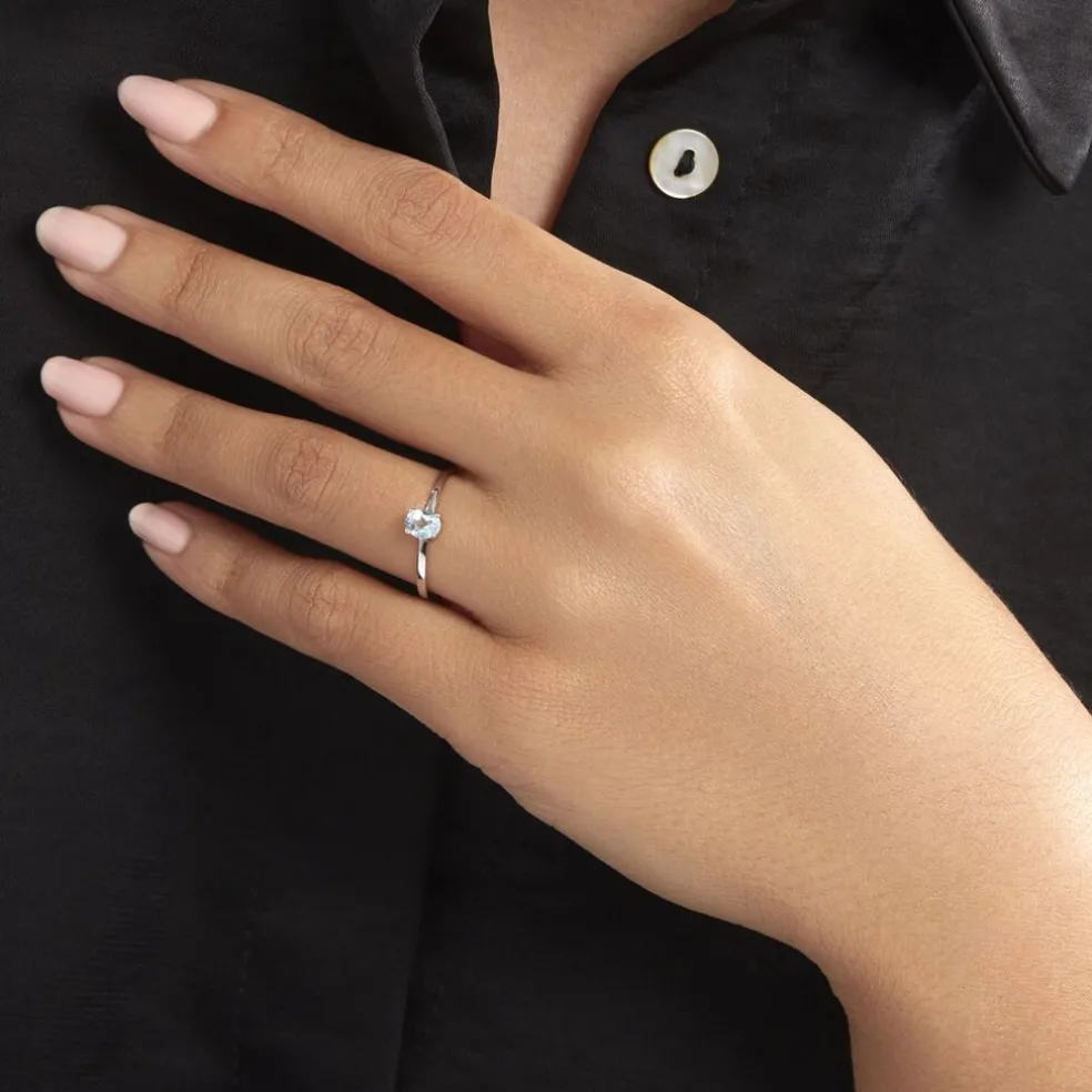 Bague Lily Or Blanc Topaze