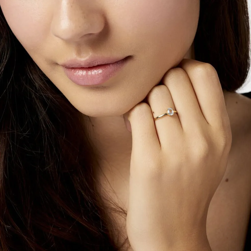 Bague Lily Or Jaune Topaze