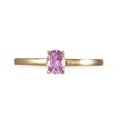 Bague Lily Or Rose Aigue Marine