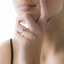 Bague Lily Or Rose Rubis