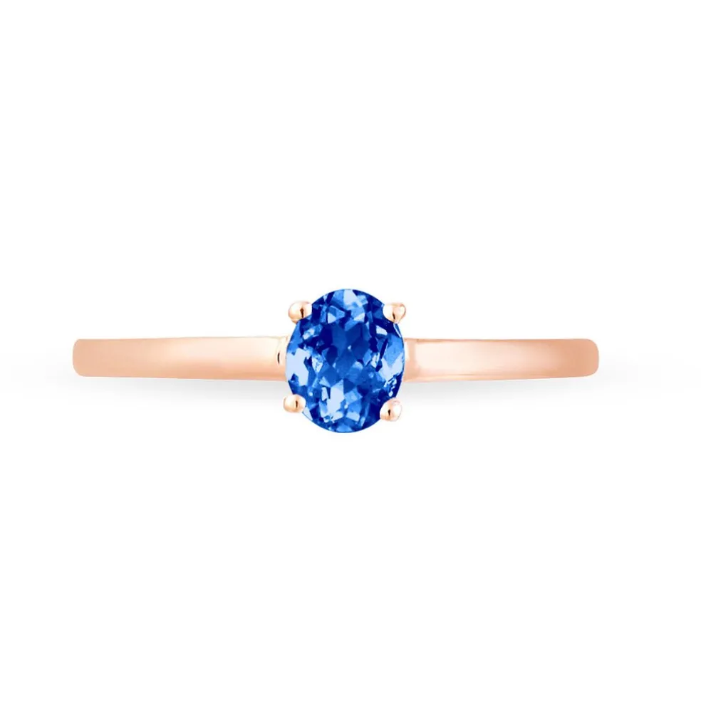 Bague Lily Or Rose Saphir