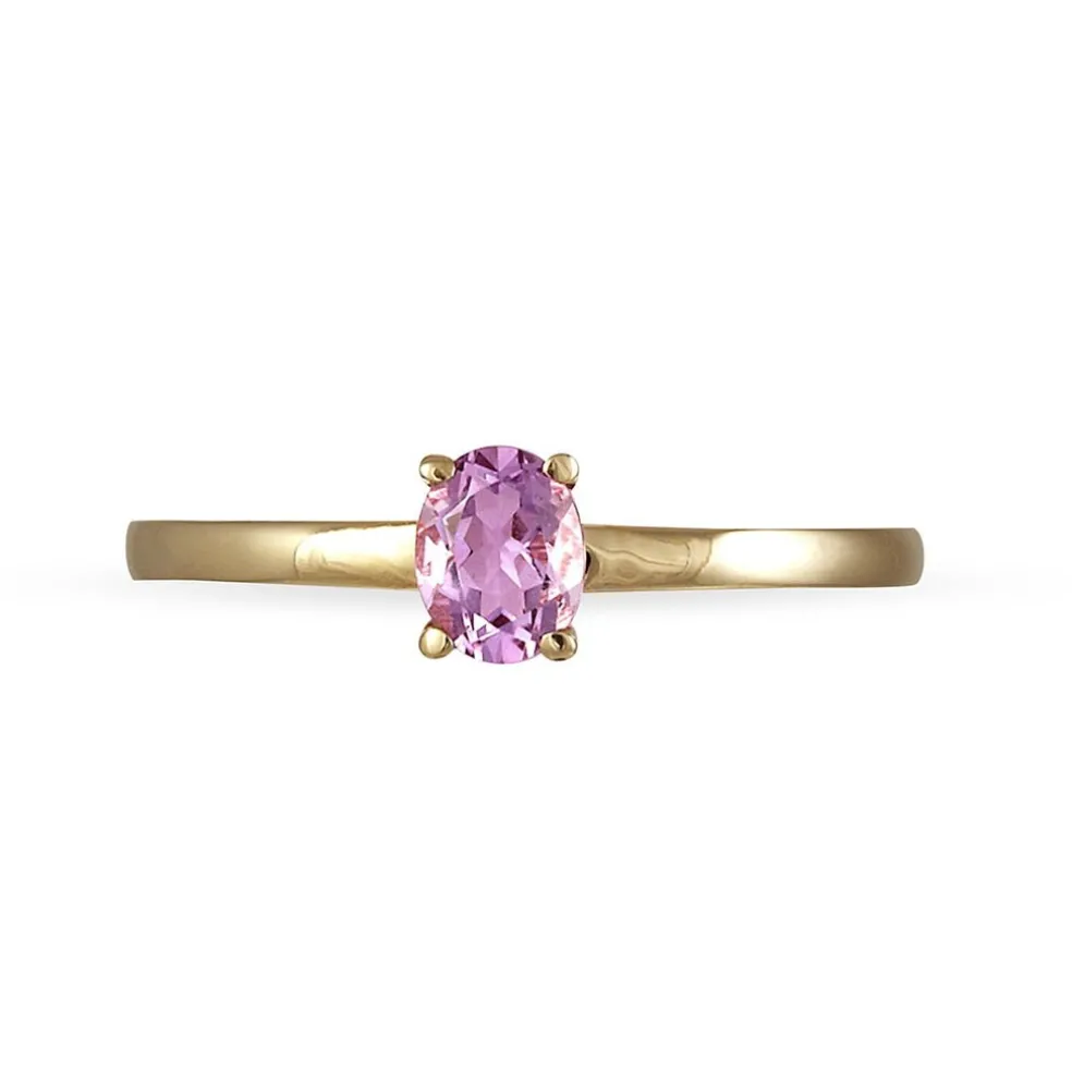 Bague Lily Or Rose Saphir