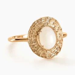 Bague Linna Plaqué Or Jaune Pierre De Lune