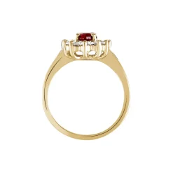 Bague Lisea Plaqué Or Jaune Verre Et Oxyde De Zirconium