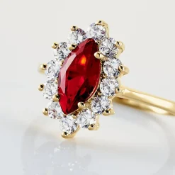 Bague Lisea Plaqué Or Jaune Verre Et Oxyde De Zirconium