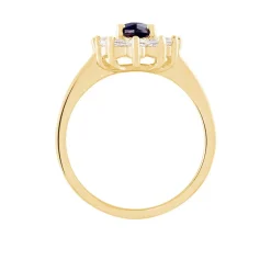 Bague Lisea Plaqué Or Jaune Verre Et Oxyde De Zirconium