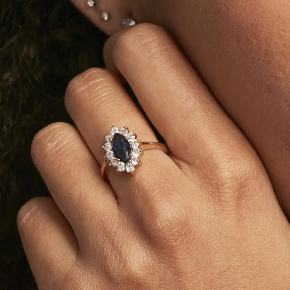 Bague Lisea Plaqué Or Jaune Verre Et Oxyde De Zirconium