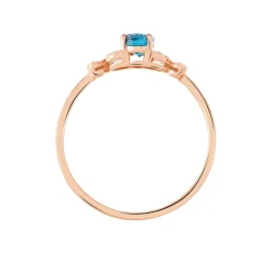 Bague Lora Or Rose Topaze Et Oxyde De Zirconium