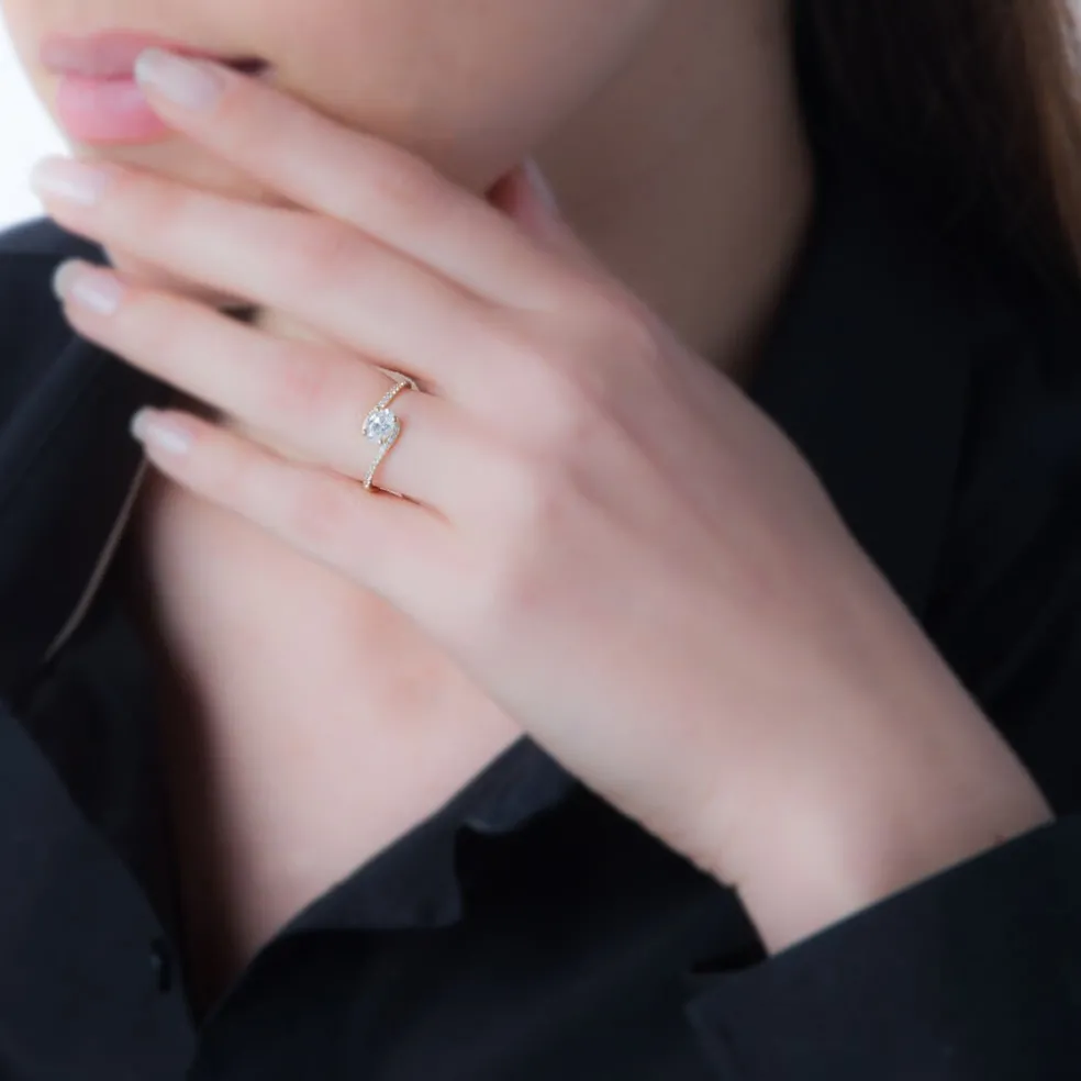 Bague Loriane Or Jaune Emeraude Et Diamant